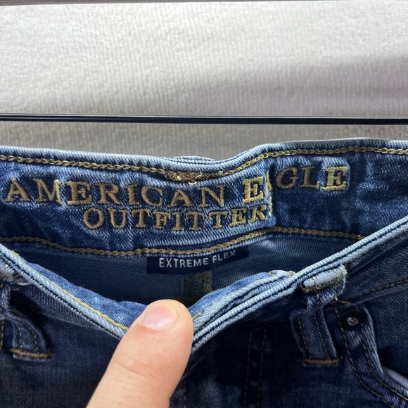 American Eagle Original Straight Extreme Flex Jeans Mens 26/30 Blue Denim 2296 - Picture 2 of 11